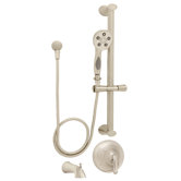 Caspian Hand-held Shower and Tub Combination with Shower Elbow and Diverter Tub Spout