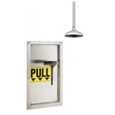 Safe-T-Zone Wall Mount Emergency Deluge Shower  with Semi-Recessed Wall Activator