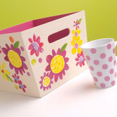 Girly Flowers Peel and Stick Vinyl Decals