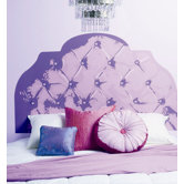 Purple Tufted Headboard Wall Sticker