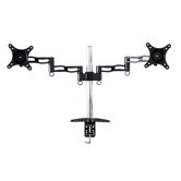 Dual Monitor Double Arm Desktop Mount in Black