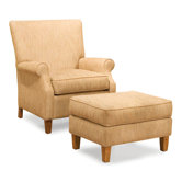 Kacia Curved Back Chair and Ottoman