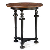 Two Tone Bistro Table in Antique Black and Heirloom Wood