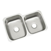 McAllister 31.75" x 20.75" Undermount Double Bowl Stainless Steel Kitchen Sink