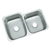 McAllister No Holes Undermount Double Bowl Kitchen Sink