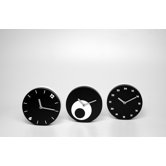 Tempoinstabile Two Faces Table Clock with 12 to 24 Dials in White and Black