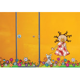 Ludo Lou in Flowers Wall Decal