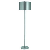 Pure One Light Floor Lamp in Metallic Silver