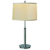 Cirrus One Light Table Lamp in Metallic Silver and Chrome