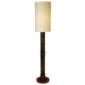 Haiku One Light Floor Lamp in Walnut