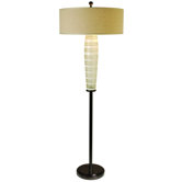 Prestige Two Light Floor Lamp in Ebony Lacquer