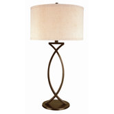 One Light Table Lamp in Aged Brass