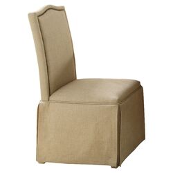 Randall Parson Skirted Chair in Beige (Set of 2)