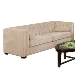 Alexa Velvet Sofa in Almond Alexa Velvet Sofa in Almond