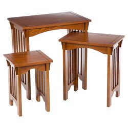 Montesano 3 Piece Nesting Table Set in Oak