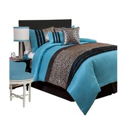 Kenya Juvy Comforter Set in Blue & Black