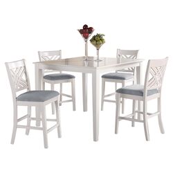 Brooklyn 5 Piece Counter Height Dining Set in White