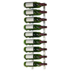 Platinum 18 Bottle Wall Mounted Wine Rack in Nickel