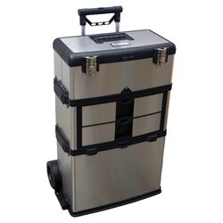 3 in 1 Suitcase Toolbox in Stainless Steel