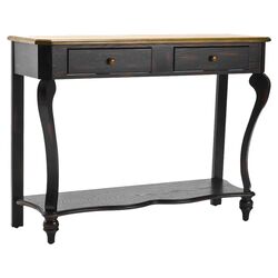 Katie Console Table in Black & Cherry