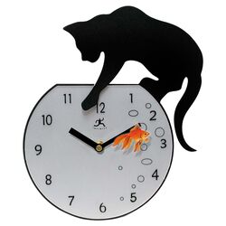 Fisher Wall Clock in Black & White