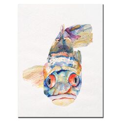 Blue Fish Canvas Art by Pat Saunders-White