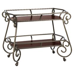 Avery Tea Serving Cart in Brown