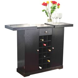 Hazelfield 18 Bottle Wine Cabinet in Black