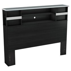 Cosmos Bookcase Full Headboard in Black