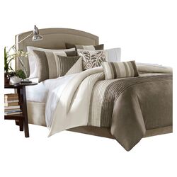 Amherst 7 Piece Comforter Set in Natural