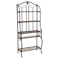 Camelot Baker's Rack in Black & Gold