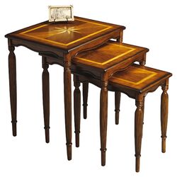 Masterpiece 3 Piece Nesting Table Set in Olive Ash Burl