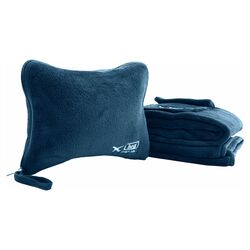 Nap Sac 2 Piece Blanket & Pillow Set in Navy Blue