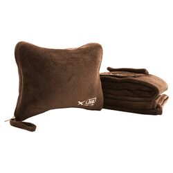 Nap Sac 2 Piece Blanket & Pillow Set in Chocolate Brown