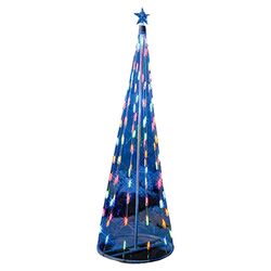 4' Colored String Light Christmas Cone Tree