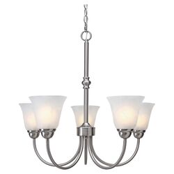 Palma 5 Light Chandelier in Pewter