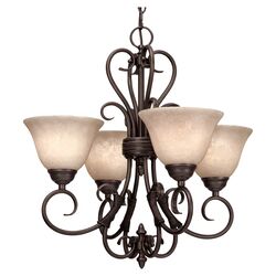 Boca 4 Light Chandelier in Bronze