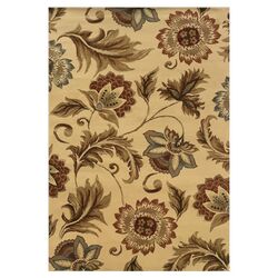 Miracle Beige & Gold Floral Rug