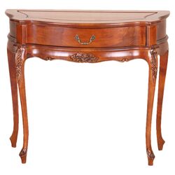 Carved Console Table in Light Cherry