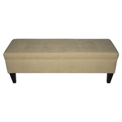 Brooke Storage 10 Button Bench in Sand