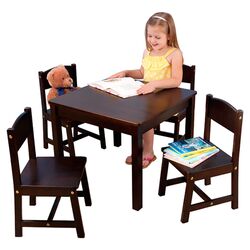 Kids 5 Piece Table & Chair Set in Espresso