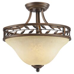 Stephanie 1 Light Semi Flush Mount in Bronze