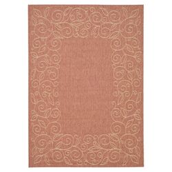 Courtyard Rust & Sand Leaves Rug