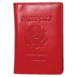 U.S. Emblem Passport Case in Red
