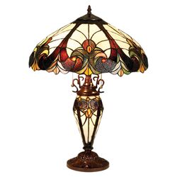 Tiffany Style Victorian Table Lamp in Copper