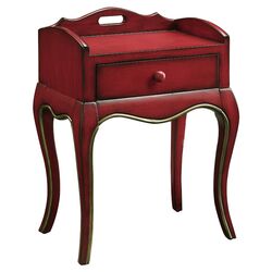 End Table in Burnished Red