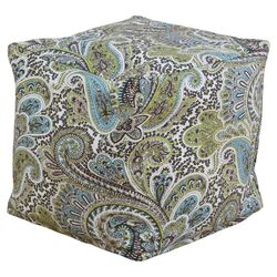 Seamed Beads Ottoman in Paisley