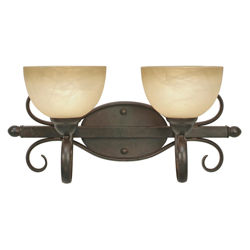Beck 2 Light Vanity Light in Peppercorn