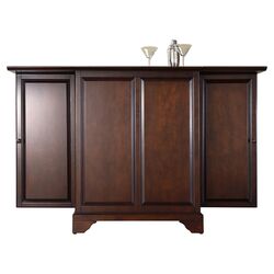 LaFayette Expandable Bar Cabinet in Mahogany