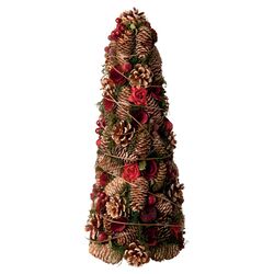 Rose & Pinecone Holiday Accent Tree